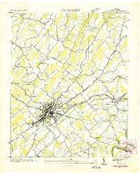 Greeneville 1936 topographic map thumbnail