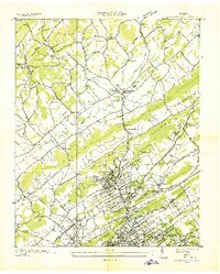Fountain City 1935 topographic map thumbnail