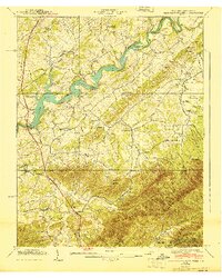 Davy Crockett Lake 1940 topographic map thumbnail