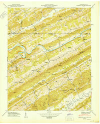 Looneys Gap 1950 topographic map thumbnail