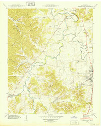 Leipers Fork 1949 topographic map thumbnail