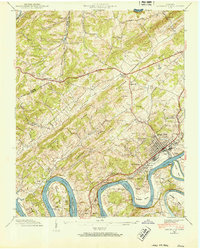Lenoir City 1940 topographic map thumbnail