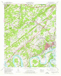 Lenoir City 1968 topographic map thumbnail