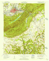 Middlesboro South 1955 topographic map thumbnail