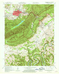 Middlesboro South 1959 topographic map thumbnail