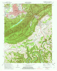 Middlesboro South 1974 topographic map thumbnail