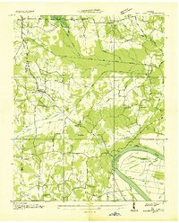 Milledgeville 1936 topographic map thumbnail