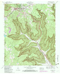 Monteagle 1974 topographic map thumbnail