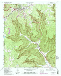 Monteagle 1974 topographic map thumbnail