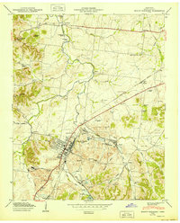 Mount Pleasant 1950 topographic map thumbnail