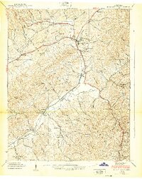 Mountain City 1938 topographic map thumbnail