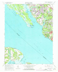 Mulberry Island 1965 topographic map thumbnail