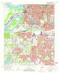 Southwest Memphis 1965 topographic map thumbnail
