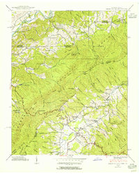 Shady Valley 1938 topographic map thumbnail