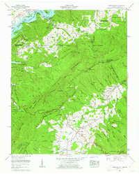 Shady Valley 1960 topographic map thumbnail