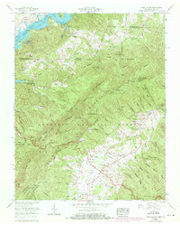 Shady Valley 1960 topographic map thumbnail