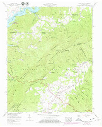 Shady Valley 1960 topographic map thumbnail