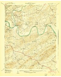 Shooks Gap 1940 topographic map thumbnail