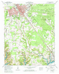 Tullahoma 1972 topographic map thumbnail