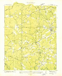 Twin Bridges 1936 topographic map thumbnail
