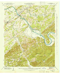 Vonore 1942 topographic map thumbnail