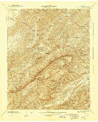 Walden Creek 1941 topographic map thumbnail
