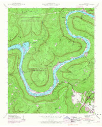 Wauhatchie 1942 topographic map thumbnail