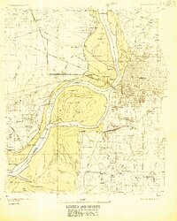 Memphis 1925 topographic map thumbnail