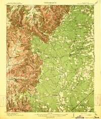 Hollow Springs 1913 topographic map thumbnail