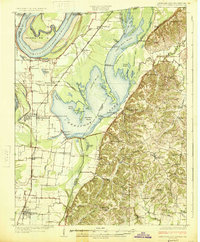 Reelfoot Lake 1925 topographic map thumbnail