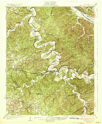 White Bluff 1933 topographic map thumbnail