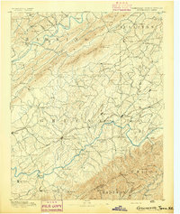 Greeneville 1892 topographic map thumbnail