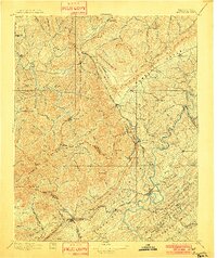 Briceville 1896 topographic map thumbnail