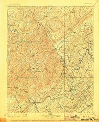 Briceville 1896 topographic map thumbnail