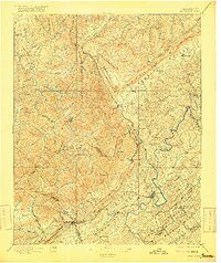 Briceville 1896 topographic map thumbnail