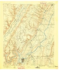 Chattanooga 1888 topographic map thumbnail