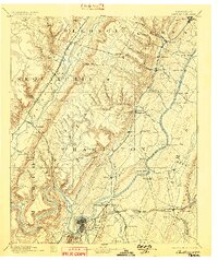 Chattanooga 1893 topographic map thumbnail