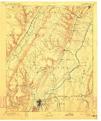 Chattanooga 1893 topographic map thumbnail