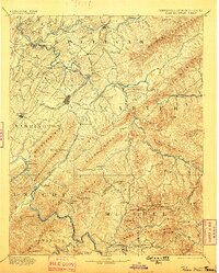 Roan Mountain 1894 topographic map thumbnail