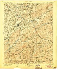 Roan Mountain topographic map thumbnail