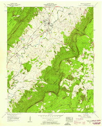 Pikeville 1956 topographic map thumbnail