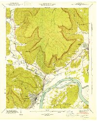 South Pittsburg 1943 topographic map thumbnail
