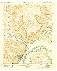 South Pittsburg 1943 topographic map thumbnail