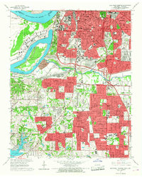 Southwest Memphis 1965 topographic map thumbnail