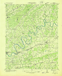 Straw Plains 1935 topographic map thumbnail