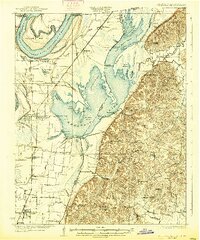 Reelfoot Lake 1925 topographic map thumbnail
