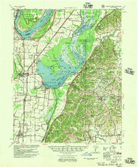 Reelfoot Lake 1956 topographic map thumbnail