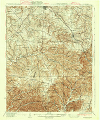 Ridgetop 1935 topographic map thumbnail