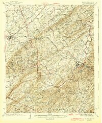 Tellico 1943 topographic map thumbnail