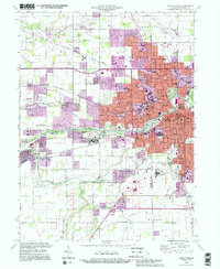 Muncie West 1992 topographic map thumbnail